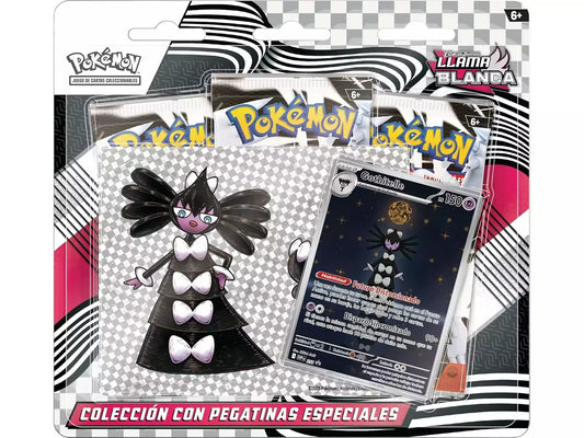 Pokémon Escarlata y Púrpura Llama Blanca Blíster Colección con Pegatinas Especiales