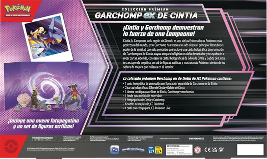 JCC Pokémon: Colección premium Garchomp ex de Cintia